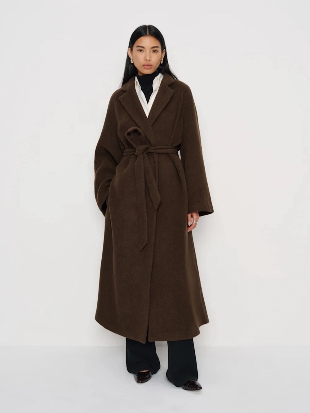 NWT reformation oversized Tula coat in brown - size s